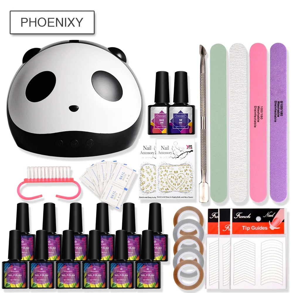 

Full Manicure Set 24w/48w/80w UV LED Lamp Dryer 12Pcs Gel Nail Polish Kit Soak Off For Nail Art Varnishes For Manicure Tools