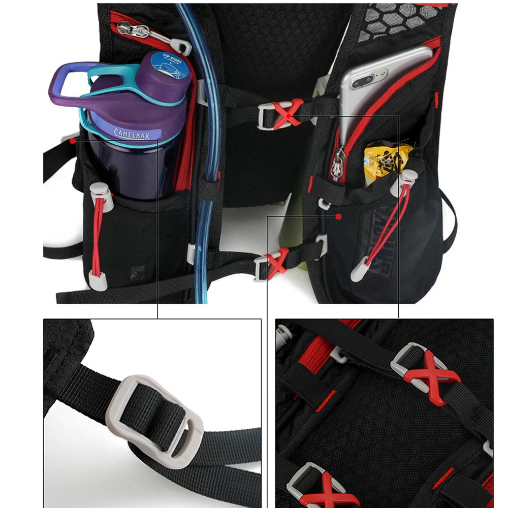 Lightweight Backpack Running Vest Nylon Bag Trail Cycling Marathon Portable Ultralight Hiking 5L Option 2L Water Bag and Bottle Lightweight Backpack Running Vest Nylon Bag Trail Cycling Marathon Portable Ultralight Hiking 5L Option 2L Water Bag and Bottle