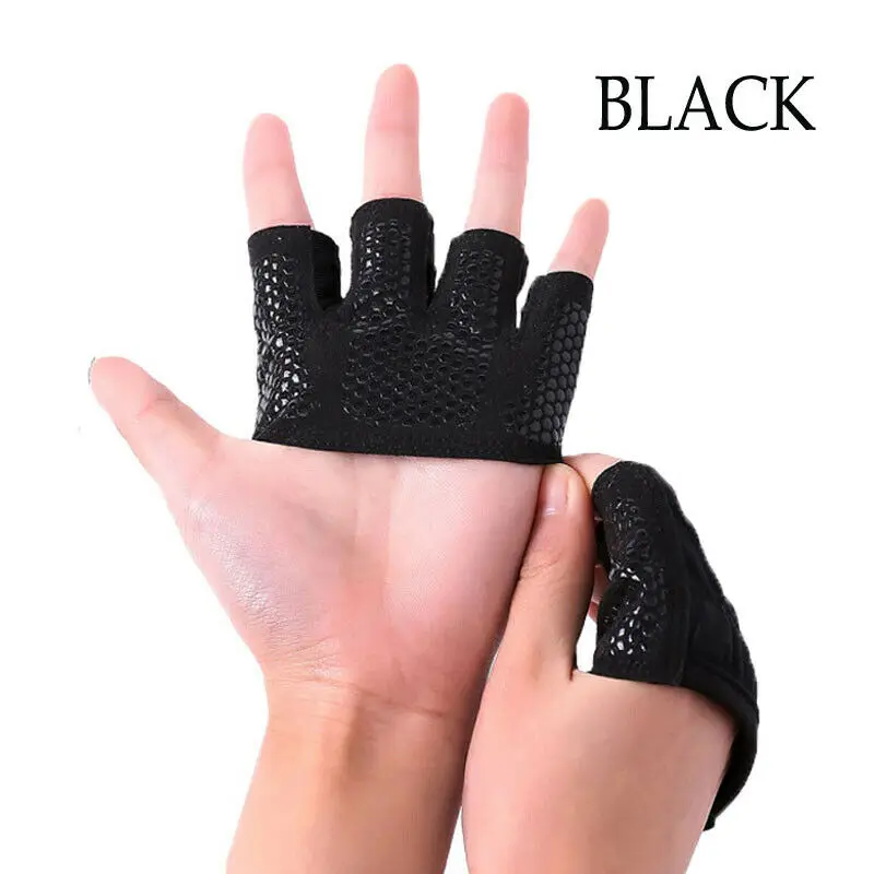 1 пара перчатки для спортзала женские фитнес спорт бодибилдинг гимнастические гантели тренажерный зал руки ладони защитные перчатки для мужчин