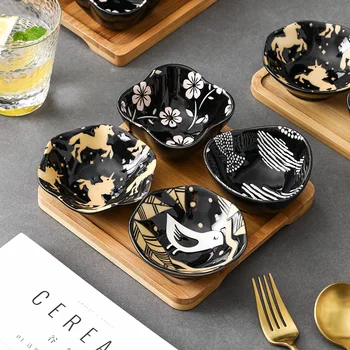 

COZYOU Ceramic Sauce Dish Colored Glazed Japanese Sushi Cold Dishes Cold Noodles Soy Sauce Seas TCWP-SY01