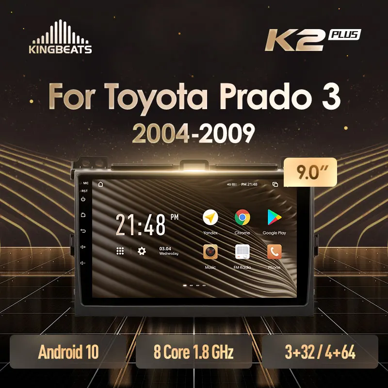 KingBeats штатное головное устройство For Toyota Land Cruiser Prado 120 2004 2009 GPS автомагнитола на