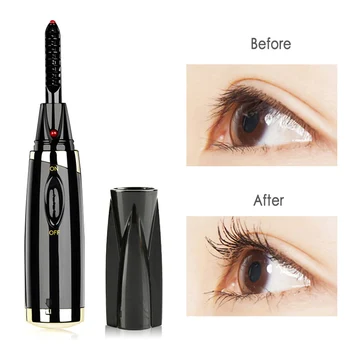 

1Pc Portable Electric Heated Eyelash Curler With Eyelashes Brush Pen Shape Head Mascara Long Lasting Curling Makeup Tool
