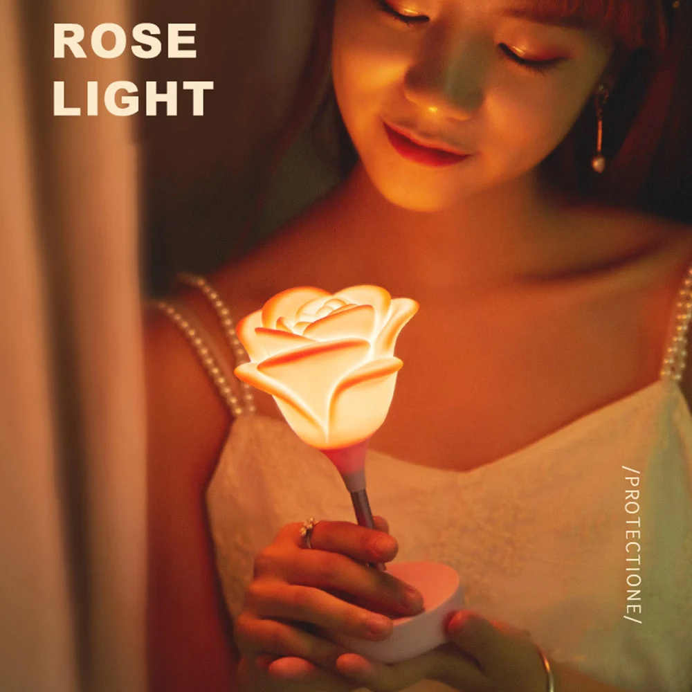 2020New Rose светильник светодиодный ночник в форме розы прикроватная атмосферная