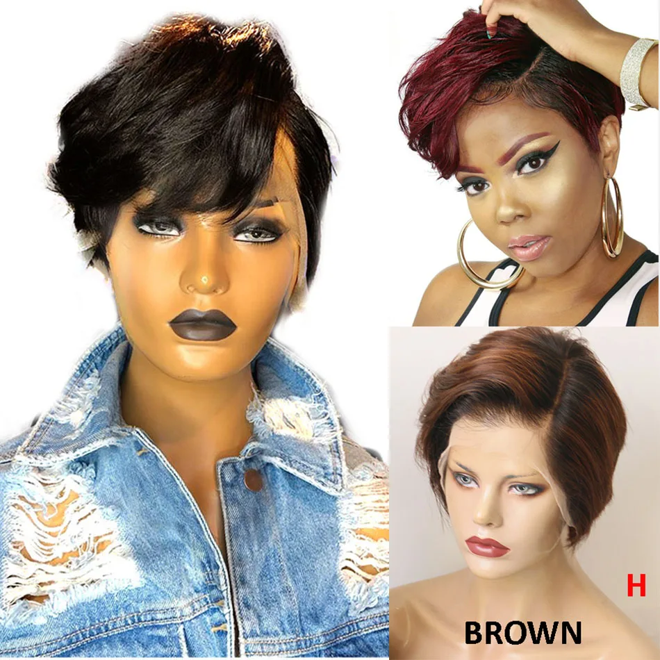 Hesperis Pixie Cut Wig Pre Plucked 13x4 Short Human Hair Wigs Brazilian Remy Short Bob 613 Lace Front Human Hair Wigs For Women