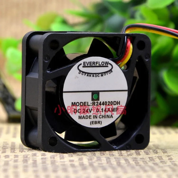 R244020DH DC24V 0.14A 40*40*20 3 провода защиты электродвигателя Вентилятор охлаждения