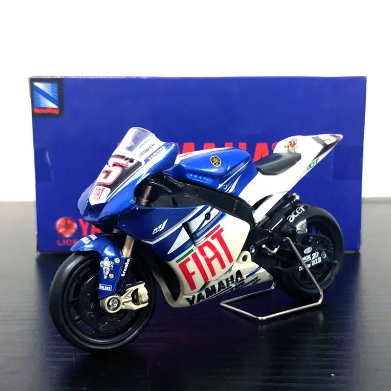 Newray 1/18 масштаб гоночный мотоцикл YAMAHA M1#5 литой металлический мотоцикл модель ручной работы игрушка для подарка, коллекции, детей