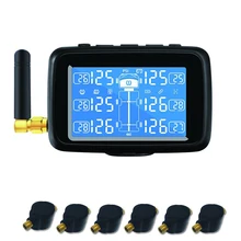 Черный легко установить точный с датчиком сигнализации перезаряжаемый грузовик автобус цифровой внешний монитор давления в шинах беспроводной сброс