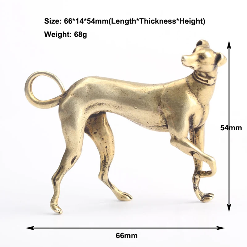 1*Solid Copper Dog Handmade Crafts Ornaments Figurines Small Statue Figurine Miniature Home Store Office Decoration
