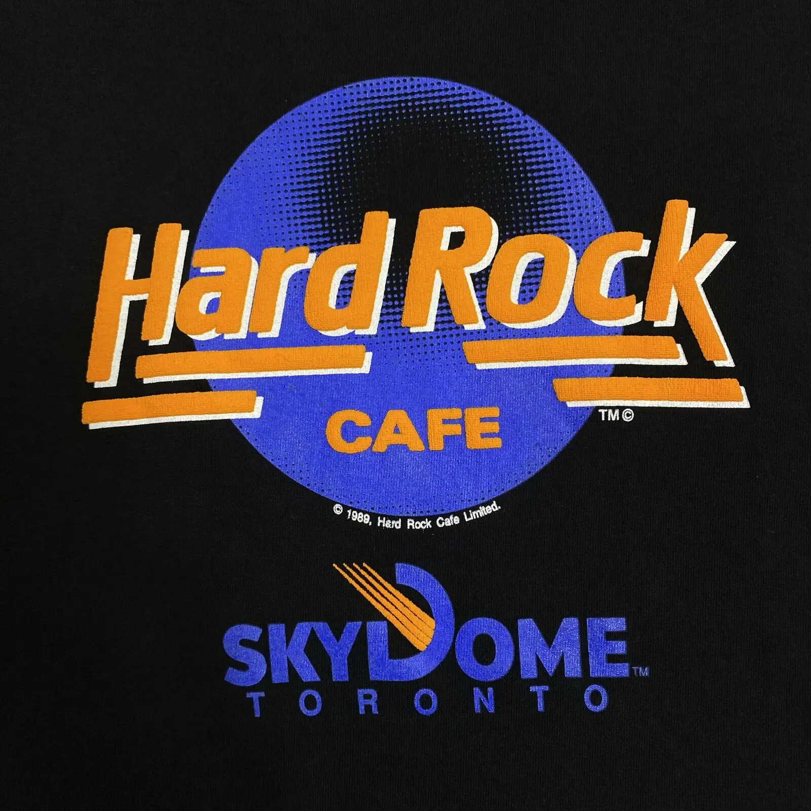 Vintage Hard Rock Cafe Skydome Toronto Souvenir T Shirt Piccola Nera