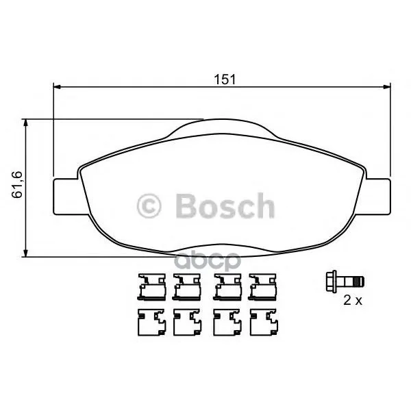 Колодки Тормозные Дисковые Peugeot 308 07-/3008 09- Передние Bosch арт. 0986494261