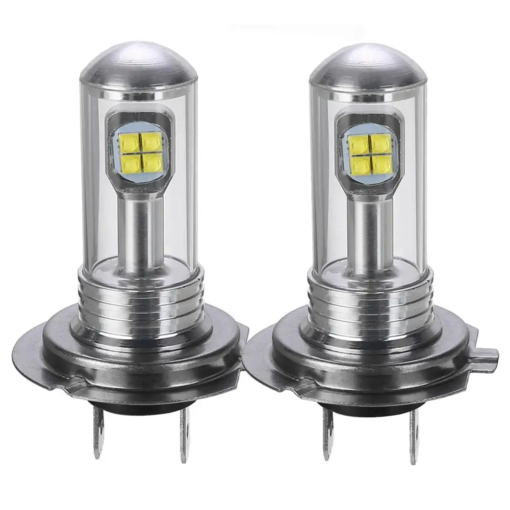 

2pcs/set H7 Car Headlight 80W 12V-24V 3000LM LED Fog Lihgt 6000K White 8Led/Bulb LED Headlamp Working Lamp Car Light Accessory