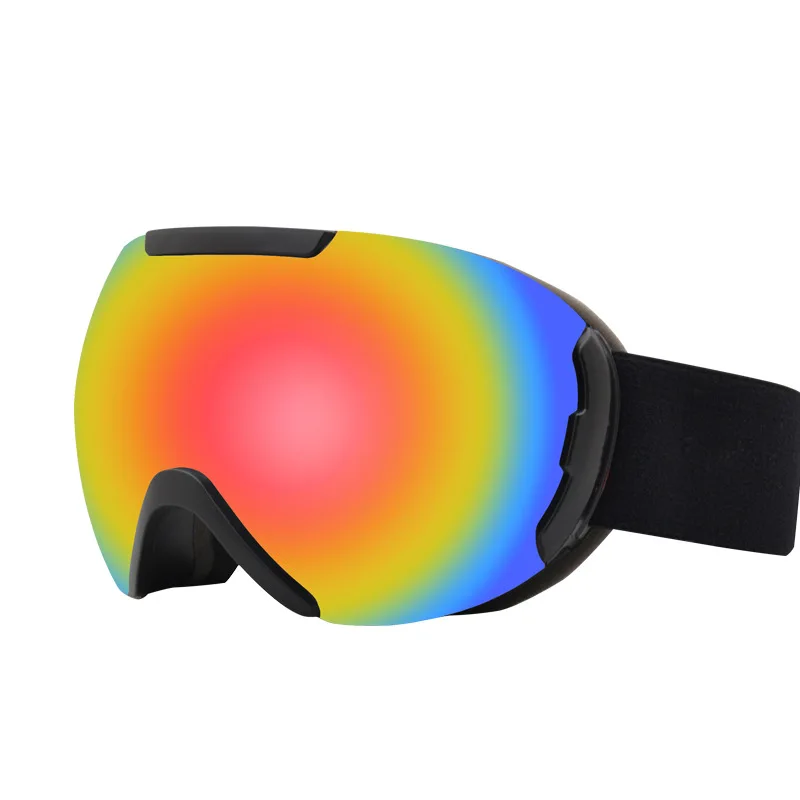 QUESHARK, мужские, женские, двухслойные лыжные очки, UV400, анти-туман, лыжные очки, маска, держат близорукость, рамка, сноуборд, защита глаз - Цвет: R