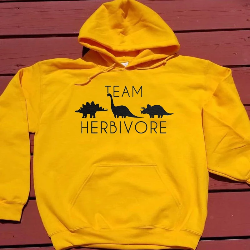 Команда Herbivore Графический веганских материалов толстовки Женская мода чистый