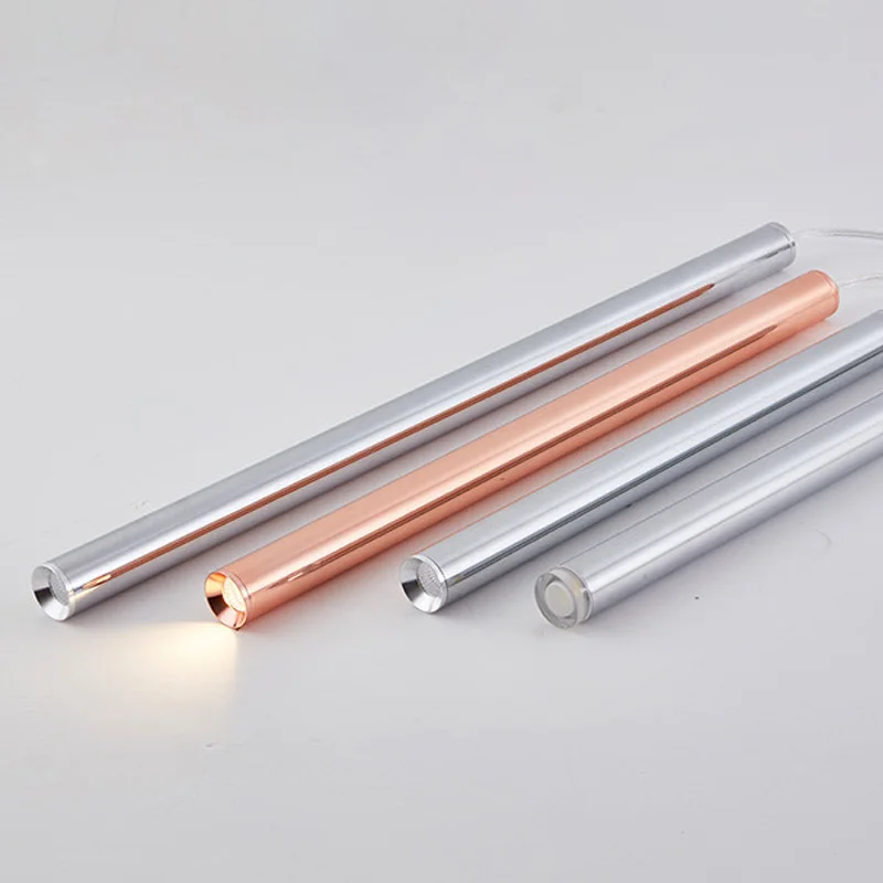 Pendant Lamp LED Long Tube Silver copper Rose Golden Island Bar Counte Shop Room Kitchen Fixtures Hanglamp Luminaire Light pendant lights,vintage pendant lights
