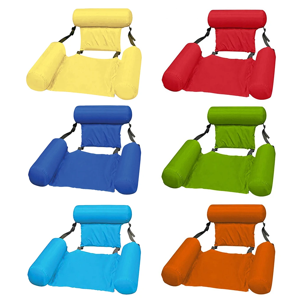PVC Summer Inflatable Folding Floating Row Swimming Pool Water Hammock Air Mattresses Bed Beach Water Sports Lounger Chair Mat