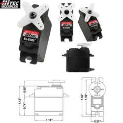 Hitec – Micro Servo à engrenage métallique, HS 85MG KG/22g, Original, Premium, pour avions RC, 3.5 + 
