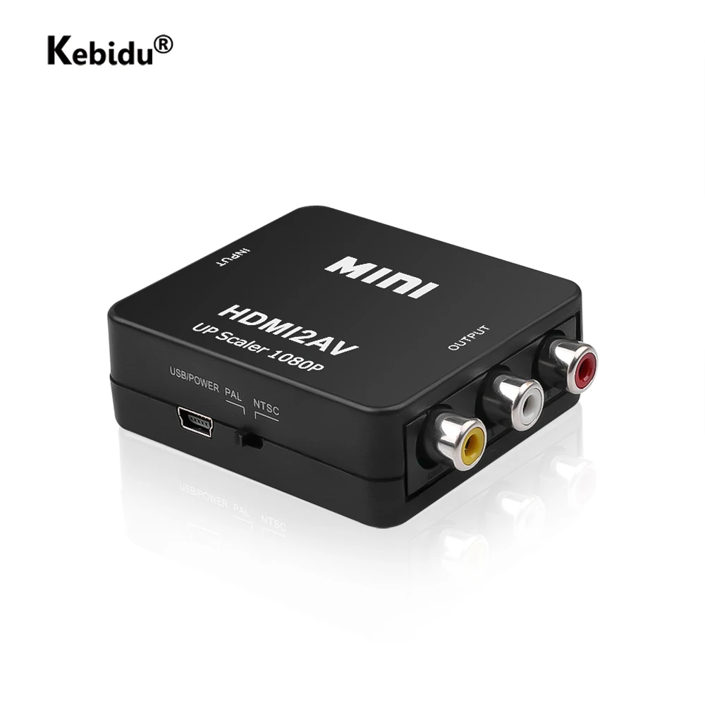 Мини-преобразователь 1080P HDMI-совместимый с AV HD-преобразователь видео HDMI2RCA AV/CVSB L/R