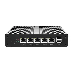 Безвентиляторный мини-ПК pFsense Celeron J1800 J1900 4 ядра 4 Gigabit LAN маршрутизатор брандмауэра Windows 10 HTPC тонкий клиент 4 RJ45 LAN VGA
