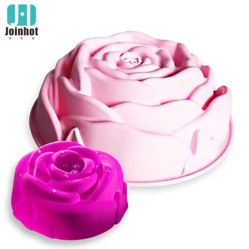 

1 pc big size love rose flower silicone cake baking mold moldes de silicona para fondant kichen accessories decoration