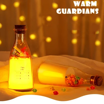 

New Peculiar Milk Bottle With Sleep Leave A Message Lamp Diy Gift Send Girlfriend Sleep Light Usb Charge Small Night-light 5