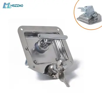 

Folding T Handle Lock Stainless Steel Flush Mount Tool For Box Trailer Caravan Truck Toolbox RV etc