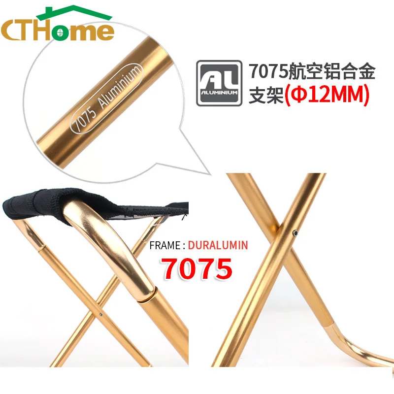 Small Folding Stool Aluminium Alloy Adult Mini Portable Barbecue Fishing Chairs Train Stool Camp Outdoor Chair Patio Furniture Small Folding Stool Aluminium Alloy Adult Mini Portable Barbecue Fishing Chairs Train Stool Camp Outdoor Chair Patio Furniture