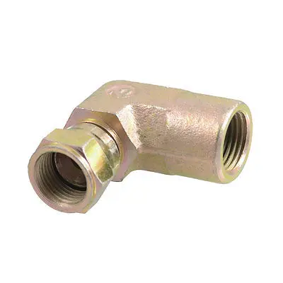 

Hydraulic 1/2" NPT Female Thread Swivel Nut Pipe Fitting 90 Degree Coupler