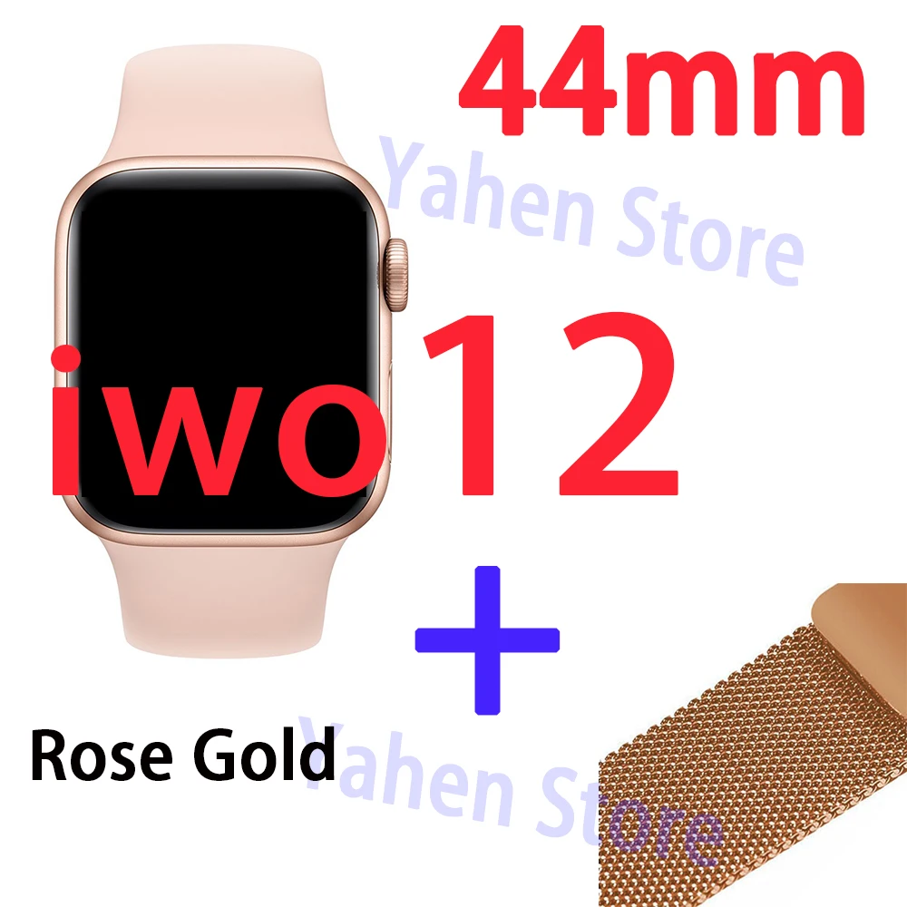 iwo12 R-gold-44mm Iwo 12& iwo 11 с миланскими петлями ремни для дропшиппинг - Цвет: iwo12 R-gold-44mm