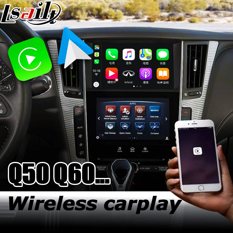 Интерфейс Carplay для Infiniti Q50 Q60 Интерфейсный бокс видео с youtube Android auto QX50 QX60 от Lsailt |