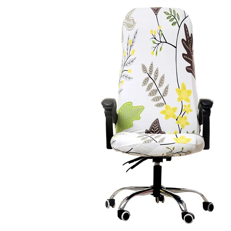 1 шт. пасторальный напечатанный Чехол для кресла спандекс эластичный стрейч покрытия для офисных стульев S/m/l 3 размера анти-грязный Чехол для стула - Цвет: qingchunhuiwei L