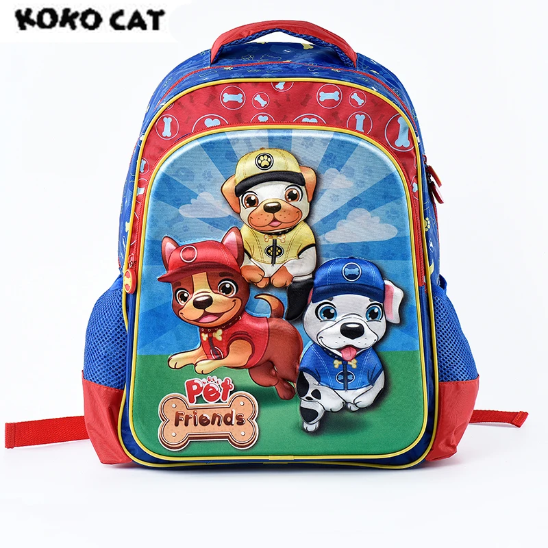 

Cartoon 3D Kids Children School Backpack Cute Dog Bags Boys Bookbag School Backpacks for Teens Boys Student Schoolbag