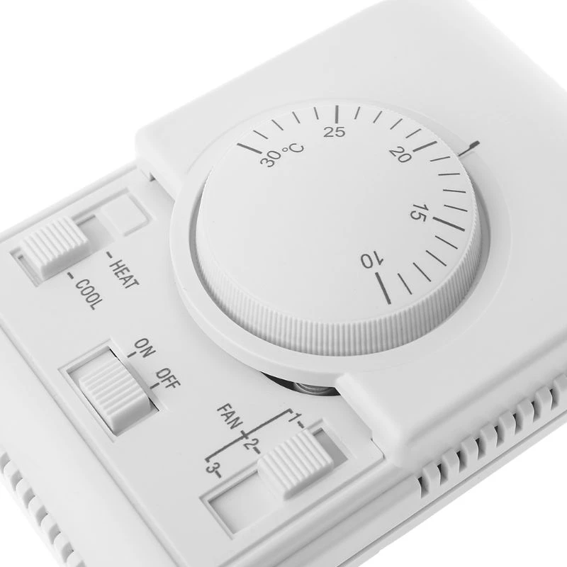 Ac 220v Room Mechanical Thermostat Control Switch Air Conditioner Fan Coil Temperature
