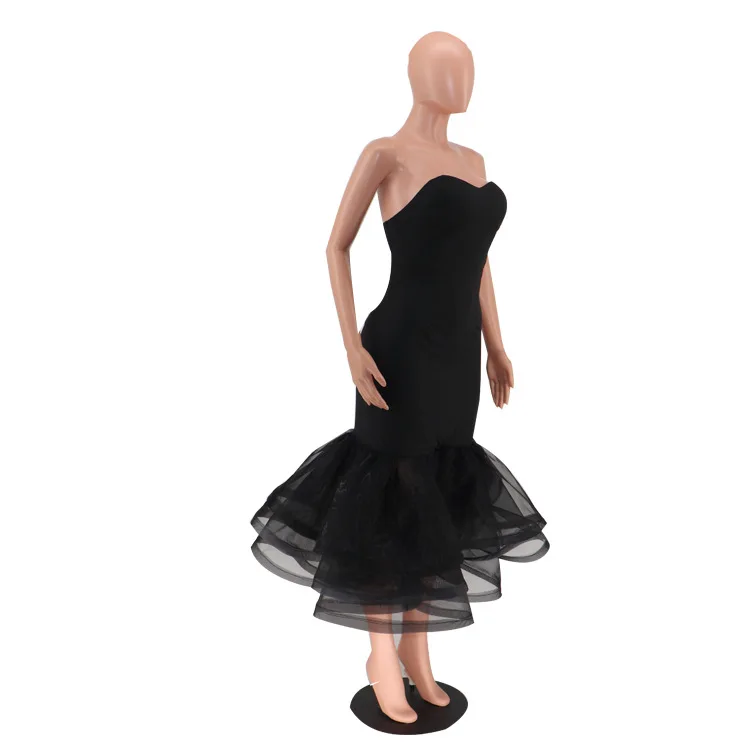 Пикантные вечерние платья черного цвета с сетчатыми вставками, топы с открытыми плечами, облегающие платья, торжественные платья с открытой спиной, облегающие модные платья