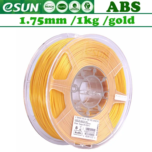 ABS PRO ESUN 3d принтер накаливания esun 1,75 мм 1 кг 340 м/для 3d принтера/RU - Цвет: ABS  Gold