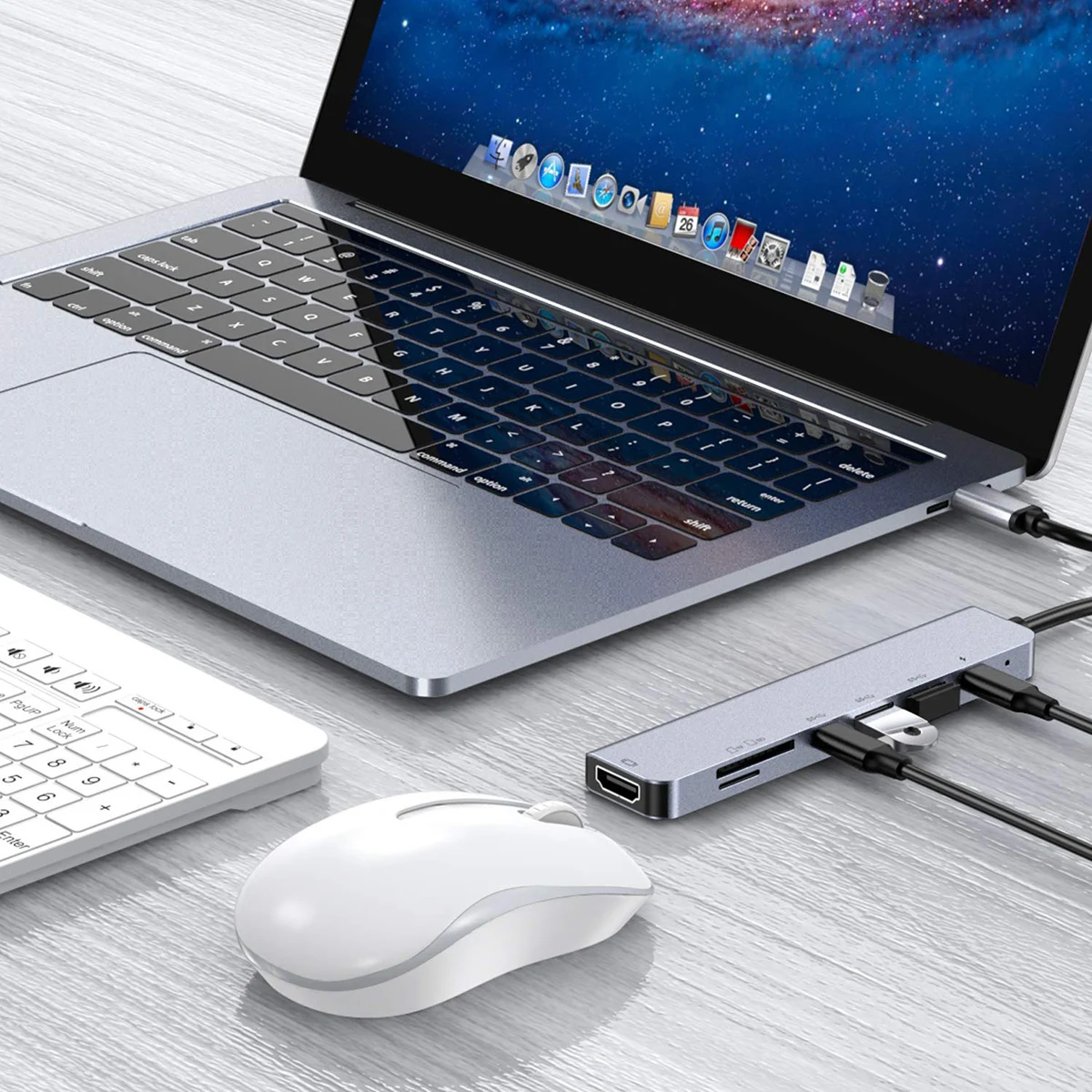 SOONHUA type-C к HDMI USB3.0 PD зарядный концентратор кардридер многопортовый адаптер USB-C хабы 7в1 usb-хаб