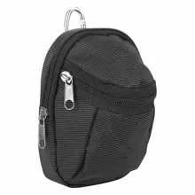 Портативный маленький держатель для мяча для гольфа, сумки из полиэстера, поясная сумка для мяча для гольфа, сумка для хранения мяча, аксессуар с брелоком, черный