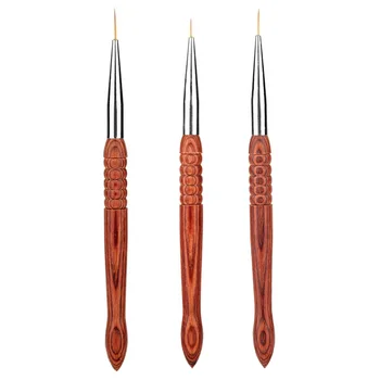 

3 Pcs Brushes Durable Premium Professional High Quality Nail Art Supplies for Nail Salon