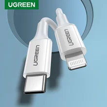 كابل USB من Ugreen MFi من النوع C إلى كابل شاحن PD البرق لهاتف iPhone 13 12 Pro Max Type C كابل بيانات للشحن السريع لأجهزة iPad Mini
