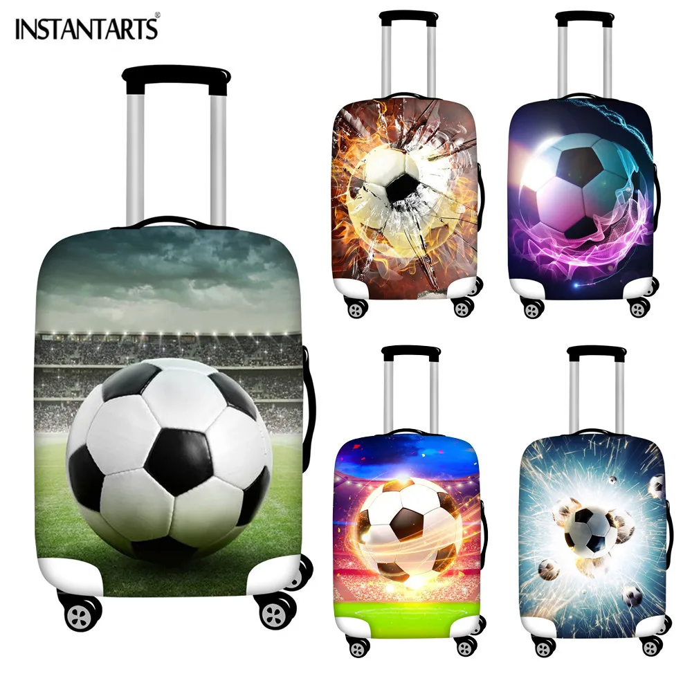 

INSTANTARTS 3D Soccer Ball Print Luggage Protector Covers Apply to 18-30 Inch Suitcase Cover Trolley Case Covers Waterproof