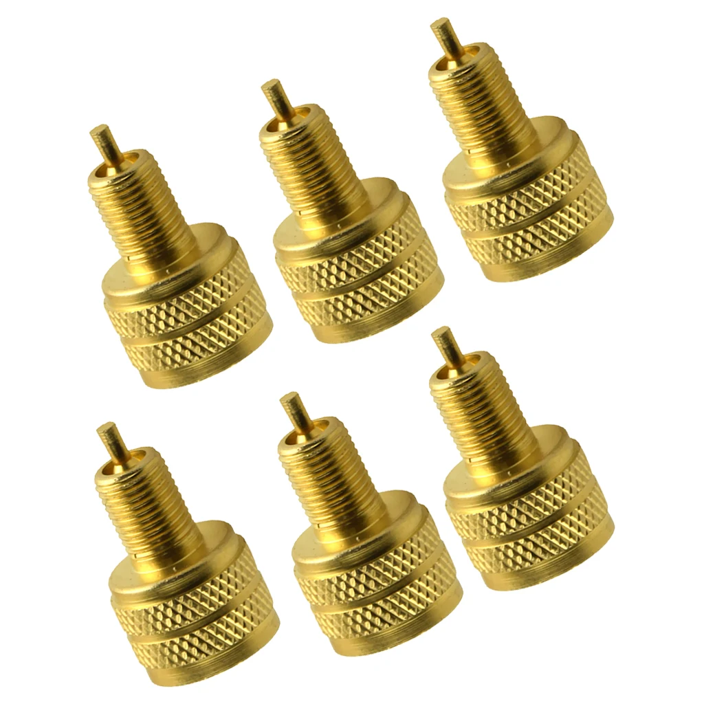 Brass Larger External Golden Tire Bore Valve Stem Adapter Reducer 22mm - 6 Sets/lot