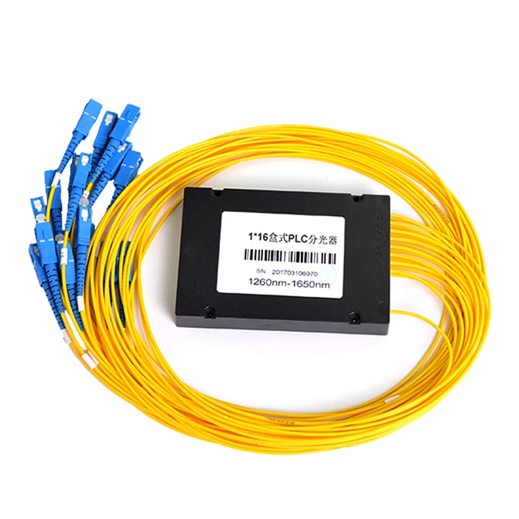 

Fiber Optical PLC Splitter Box 1x16 SC/UPC Connector 2.0mm 1m Free Shipping 1 Year Warranty