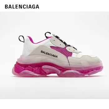 

Balenciaga Triple S Shoes Original Women Triple S Sneakers White Pink Women's Running Shoes Casual Platform Sneakers