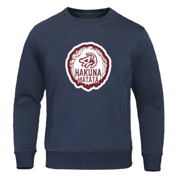 

The Lion King Sweatshirt Harajuku Hakuna Matata Fleece Hoodie Men Casual Fleece Streetwear Pullover Animal Kingdom Men's Hoodies
