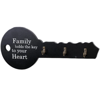 

Retro Wood Key Holder Wall Key Shape Hook Storage Rack Hanger Decor Room Hanging Gifts