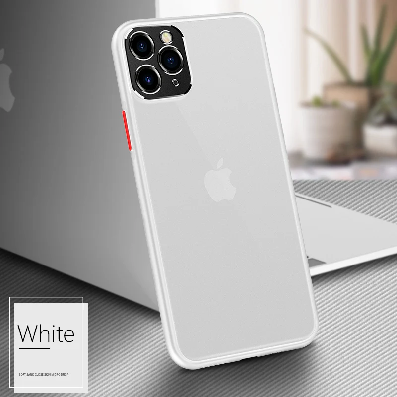 Белый CHYI Матовый Жесткий чехол для телефона для iphone 11 pro max задняя крышка с защитой камеры для iphone xs max XR Оболочка Чехол - Цвет: Белый
