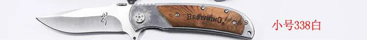 BROWNING открытый складной нож кемпинг спасательный армейский нож Портативный черный цвет дерево Browning EDC нож открытый инструмент - Цвет: small338