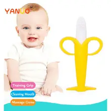YANUO – anneau de dentition en Silicone pour bébé, brosse à dents en forme de banane 