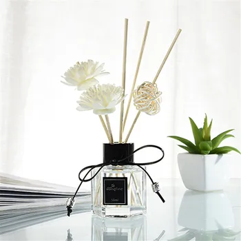 

Natural Oil Diffusers With Wooden Sticks Glass Transparent Scented Oil Bottle 50ML Durable Charms Indoor Aromatherapy Supplies