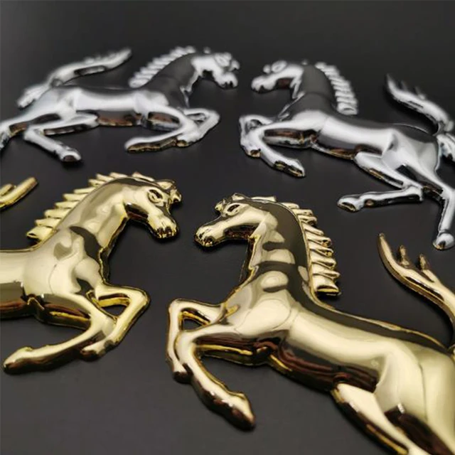 3D Aufkleber Metall Running Horse Emblem abzeichen Aufkleber Für Ferrari  Auto Fenster Auto Körper Aufkleber Auto Styling Zubehör - AliExpress