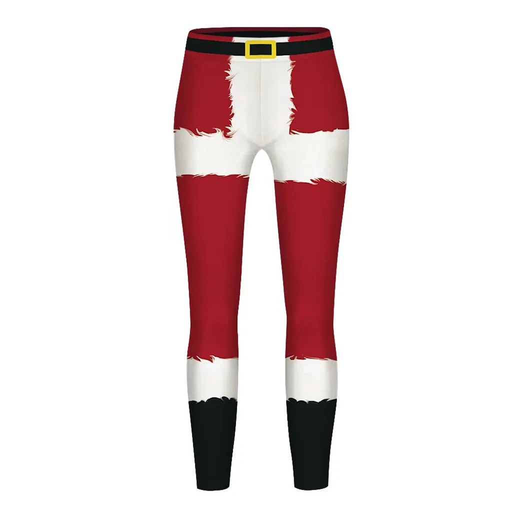 Детская Рождественская одежда для подростков; рождественские штаны принцессы с 3D принтом для девочек; леггинсы; одежда; ensemble fille; - Цвет: E